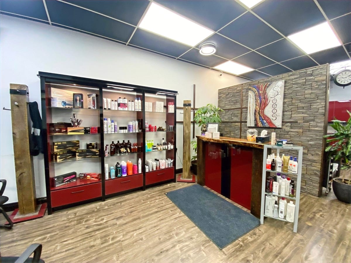 The front desk at Steelo's Studio & Spa